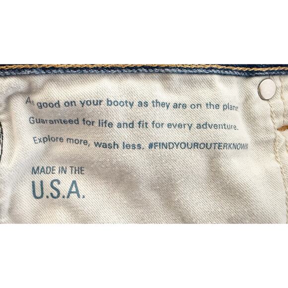 Outerknown Women’s Fillmore Boyfriend Blue Jeans Button Fly Slightly Cropped 30 - Picture 9 of 12